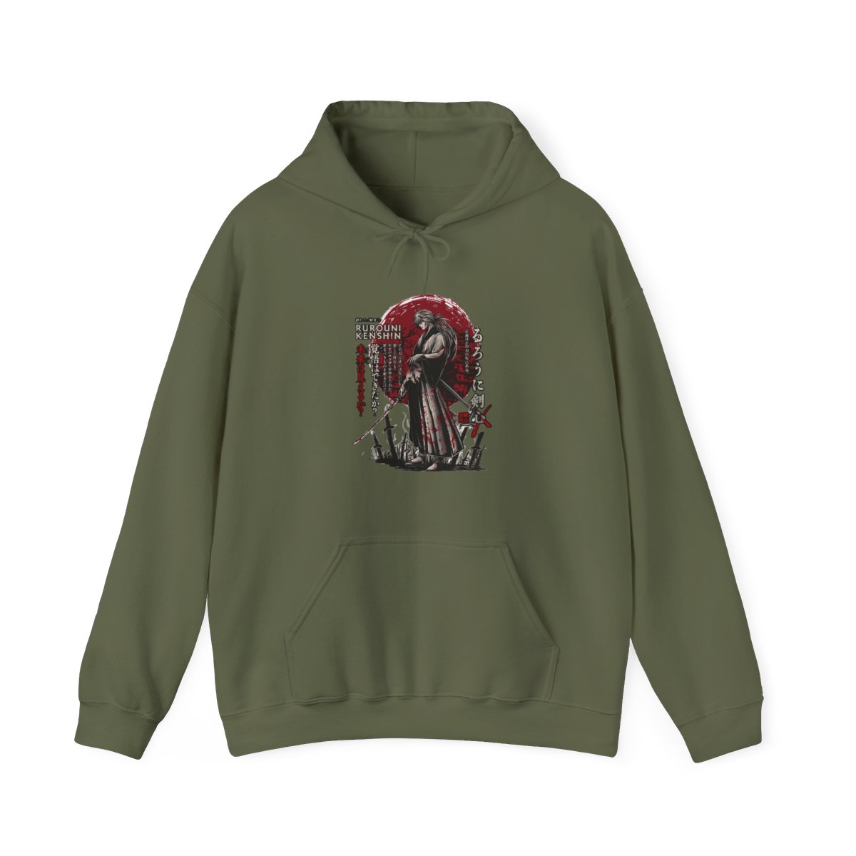 Kenshin Himura Hoodie, Rurouni Kenshin Hoodie, Anime Hoodie, Vintage Hoodie - Artsholic - Fan Art Merch - alternate angle 4, merchandise