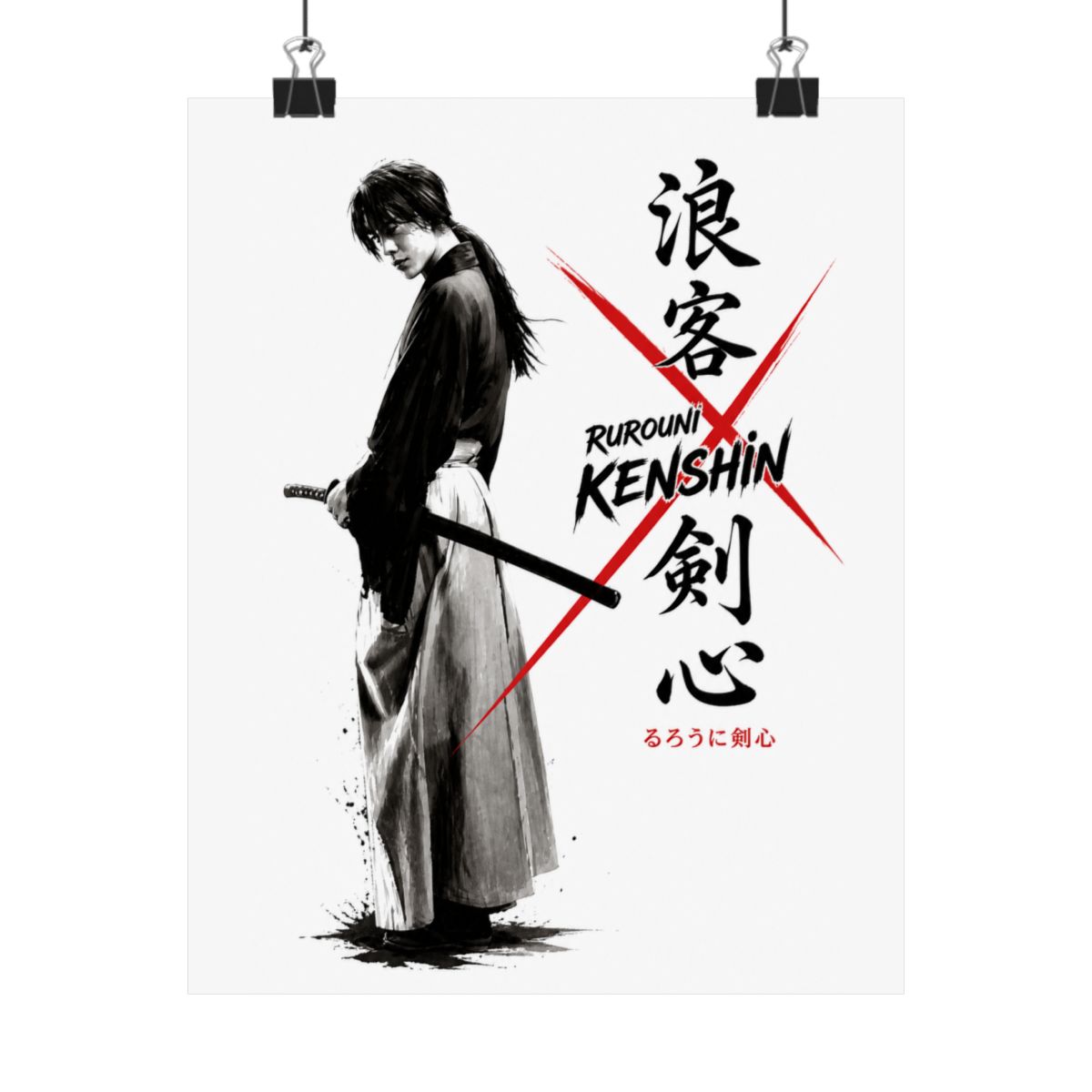 Himura Kenshin Samurai X T-Shirts | Rurouni Kenshin - alternate angle 5, merchandise