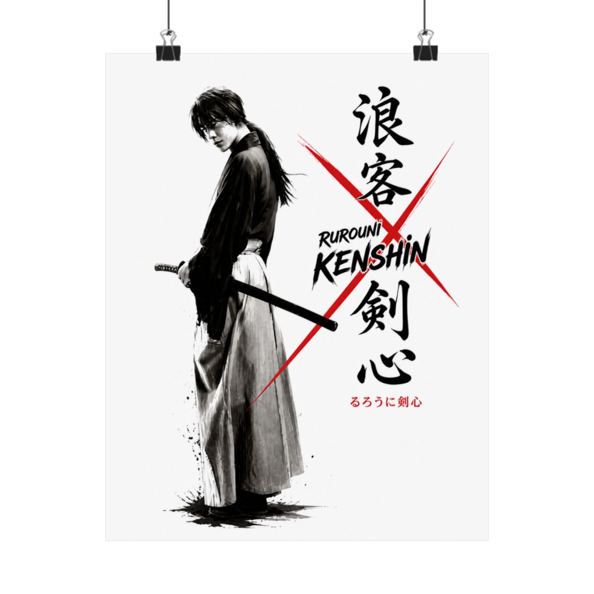 Himura Kenshin Samurai X T-Shirts | Rurouni Kenshin - alternate angle 4, merchandise