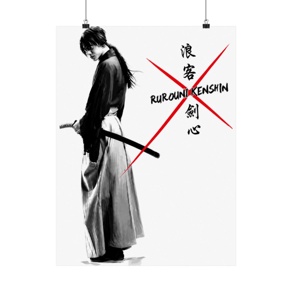 Women Who Love Kenshin Samurai X T-Shirts Vintage Style | Rurouni Kenshin - alternate angle 1, merchandise